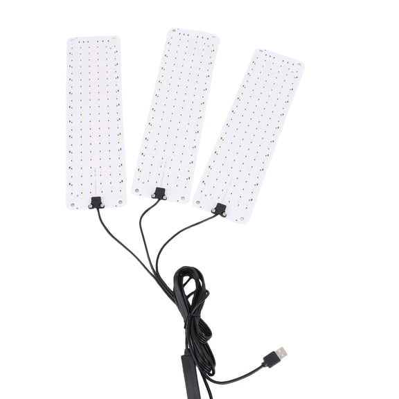 YAHHU LED Grow Lights Full Spectrum Indoor Plant Growing Lamp Timer Function High PPFD Energy Saving 3 Head, 11.8 inches / 30 cm