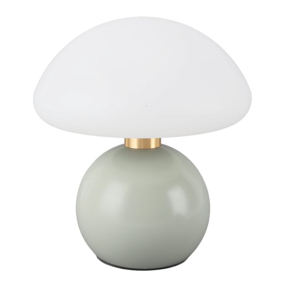 YAHHU LED Mushroom Table Lamp, Innovative 3 Color Temperatures, Long Touch Stepless Dimmable Nightstand Desk Lamp for Bedroom and Living Room, Type C USB Rechargeable