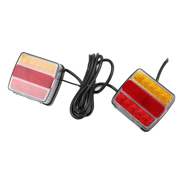 YAHHU LED Taillight Rear Lamp Red Yellow Turn Signal Light Safety Warning for Trailer Truck 9.84 inches / 25 cm