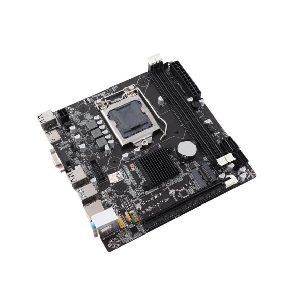 YAHHU LGA 1155 WiFi Desktop Motherboard, High-Performance B75-MS Micro ATX Computer Motherboards Combo with NVME M.2 Slot and 100M Fast Network Card (170mm x 170mm / 6.69 x 6.69 inches)
