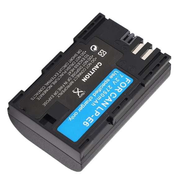 YAHHU LP E6 Battery 2750mAh Camera Lithium Battery Replacement for Canon EOS R5 R6 6D 7D 60D 70D (2.36 inches / 6 cm)