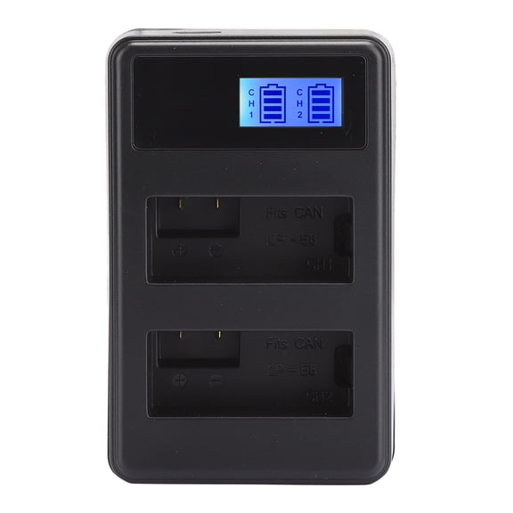 YAHHU LP-E8 Dual Slot Camera Battery Charger with LCD Power Indicator Screen and Smart Charging Protection Protocol for Canon DSLR Professional Cameras, 3.3x2.0x0.8 inches / 8.5x5.0x2.0 cm
