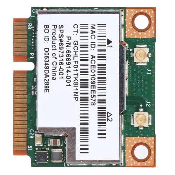 YAHHU Laptop Dual Band 300M Semi Mini PCIE Wireless Network Card 2.4G/5G Support 802.11a/b/g/n, BCM943228HMB Internal WiFi Module with Bluetooth 4.0 for Notebook PC (6.00 x 3.00 x 2.00 inches)