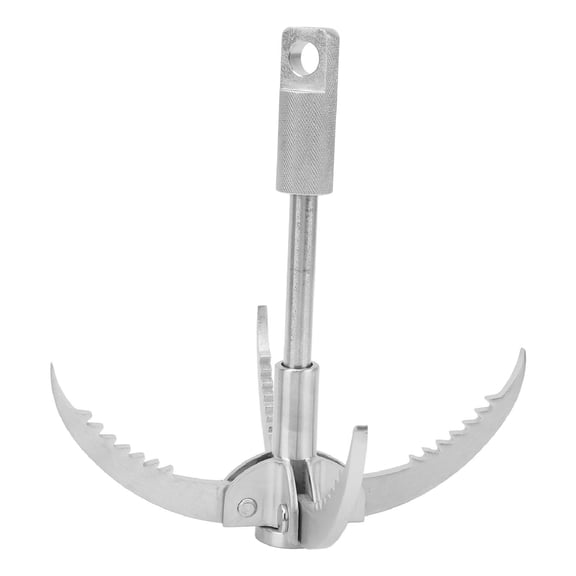 YAHHU Large Stainless Steel 4-Claw Grappling Hook Foldable Outdoor Survival Climbing Claw for Rock Climbing, Hiking, Camping, Tree Scaling, and Emergency Rescue Adventures