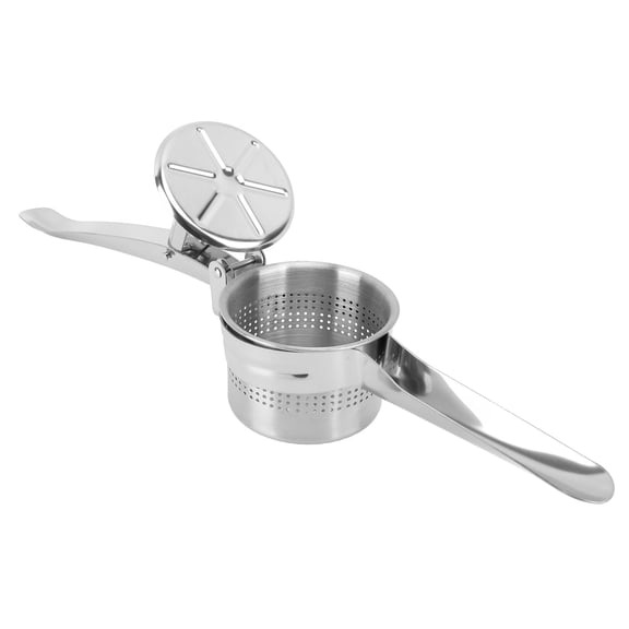 YAHHU Lemon Squeezer Stainless Steel Long Handle Handheld Juice Press Juicing Tool for Kitchen, Heavy Duty Manual Citrus Juicer Fruit Extractor, Silver, 11 inches / 28 cm