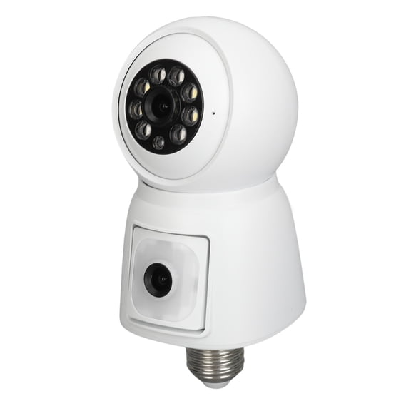 YAHHU Light Bulb Security Camera 2K 3MP Dual-Lens Wireless WiFi Outdoor Indoor Surveillance Camera with Motion Tracking, Color Night Vision, 360 Degree PTZ, 2-Way Audio