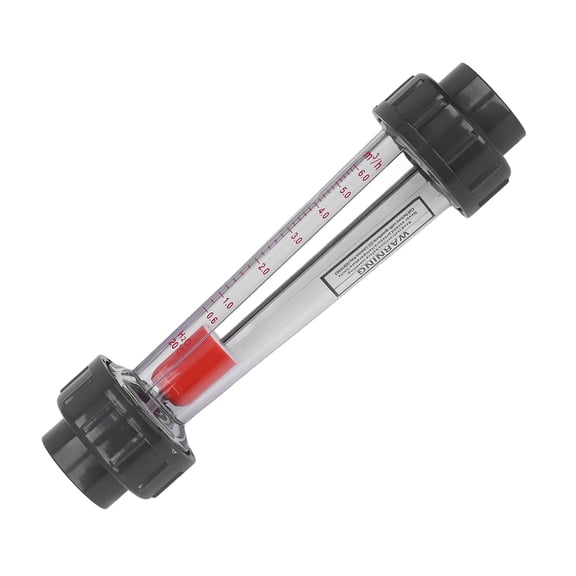 YAHHU Liquid Water Flow Meter High Accuracy ABS Plastic Tube Design 0.6-6 Cubic Meters Per Hour (11.81 inches / 30 cm)