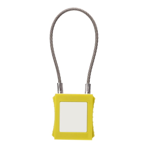 YAHHU Lockout Tagout Cable Locks 85mm Shackle Stainless Steel Safety Padlock with 2 Keys for Equipment Maintenance Yellow 1 Count (3.35 inches / 85 mm)