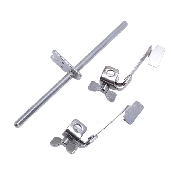 YAHHU Lockstitch Double Guide Stitch Ruler Adjustable Left Right Fabric Stop Airplane Gauge Limiter for Universal Computerized Old Style Foot Operated Sewing Machines Replacement Part