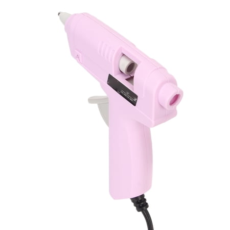 YAHHU Low Temperature Hot Melt Glue Gun Kit for Kids, Mini 20W 110-240V Fast Heating Repair Tool with 30 Pcs 7mm Transparent Magic Sticks, European Plug (9.06 inches / 23 cm)