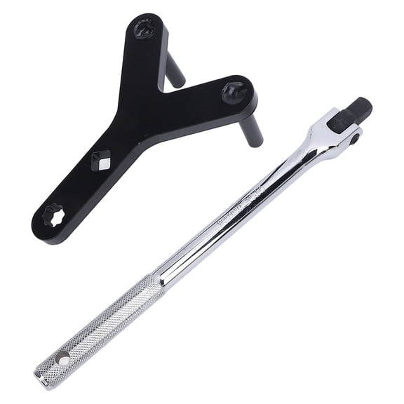 YAHHU Lower Control Arm Prying Tool with 1/2-Inch Breaker Bar, Carbon Steel Car Ball Joint Remover & Suspension Bushing Tool for Front Wheel Drive Vehicles (11.81 inches / 30 cm)