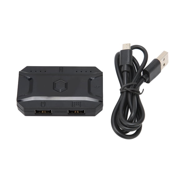 YAHHU M1 Pro Keyboard Mouse Converter Portable USB Bluetooth 5.0 Adapter for Mobile Gaming Android iOS HarmonyOS Systems Ultimate Video Game Accessories Black