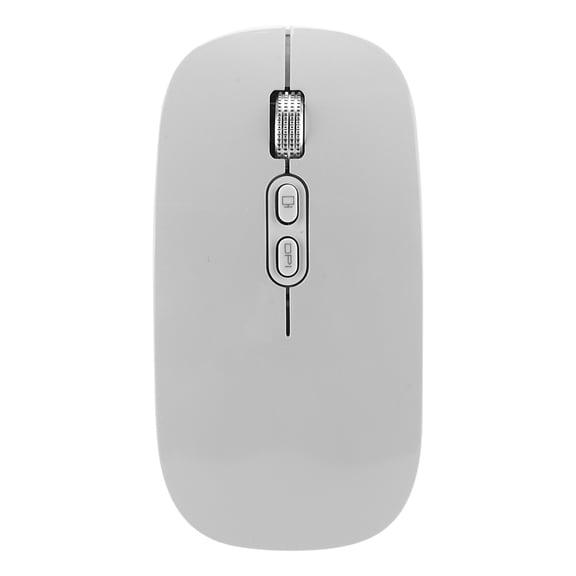 YAHHU M103 2.4Ghz Wireless Rechargeable Mouse, Silent Ergonomic Optical Computer Mice with 3 Adjustable DPI Levels, 500mAh Built-in Battery for Home Office and Travel, Silver