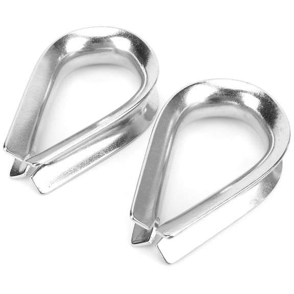 YAHHU M20 Stainless Steel Wire Rope Cable Thimbles Heavy Duty Marine Grade Boat Rigging Protective Triangle Ring Shield Hardware Fastener Loop for 20mm Diameter Wire Rope (20mm / 0.8 inches, 2-Pack)