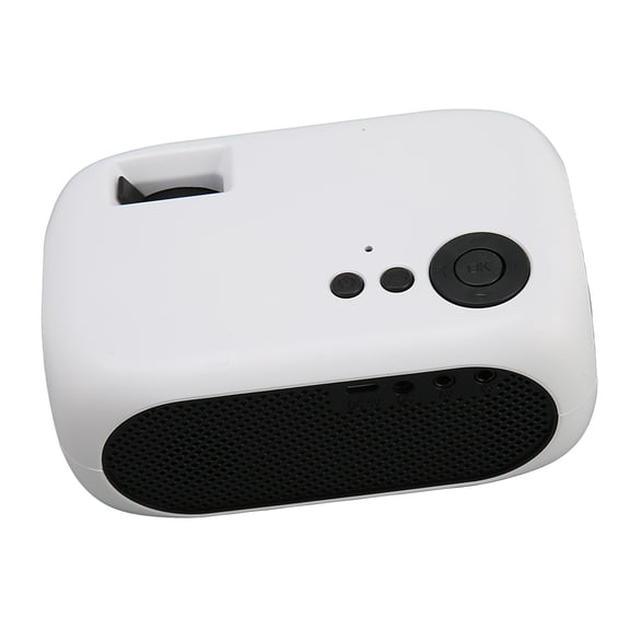 YAHHU M24 Mini Portable Projector Multifunction Home Theater Video Display, 1080P Supported, White US Plug (7.48 inches / 19 cm)