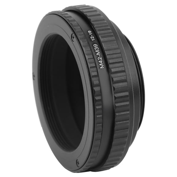 YAHHU M42 to M39 12-19mm Aluminum Alloy Focusing Tube Mount Adapter, Amplification Macro Lens Focusing Ring Extension Tube for DSLR Cameras, Adjustable Focal Length 0.47-0.75 inches / 12-19 mm