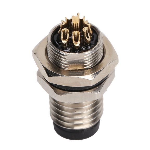 YAHHU M8 Aviation 8 Pin Plug Connector Waterproof Brass Nickel Plated Shell for Female Socket Panel Connector