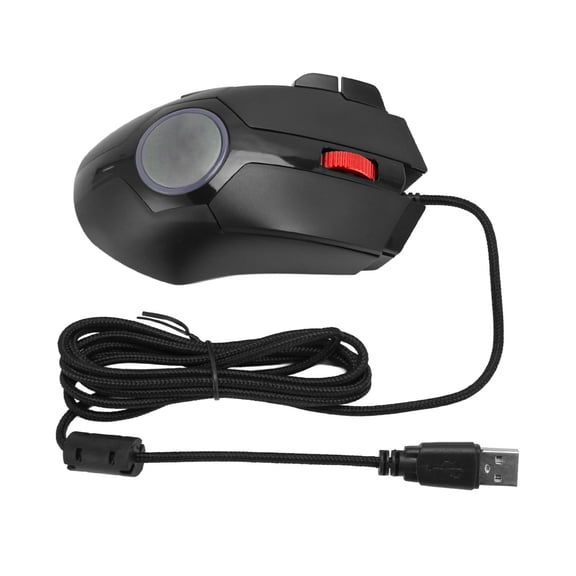 YAHHU M89 Wired Gaming Mouse 7200 DPI RGB Backlit 8 Programmable Buttons Ergonomic USB Computer Mice with Fire Button for PC Laptop Mac Black (7.48 inches / 19 cm)