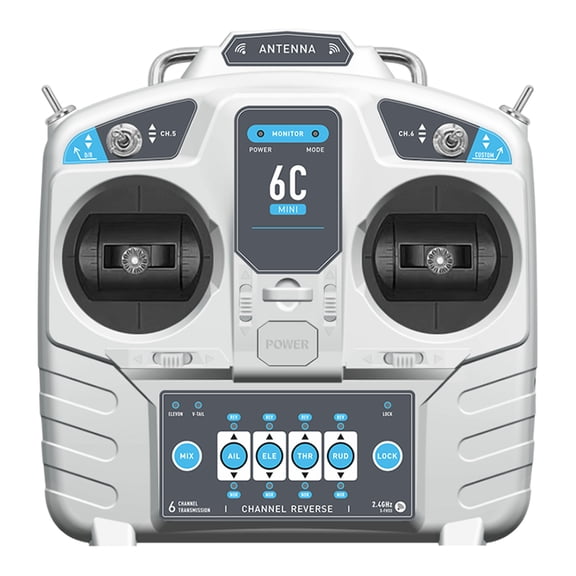 YAHHU MC6C 2.4GHz 7CH Remote Controller Mode 1 Transmitter and MC7RE Receiver Radio System for RC Airplane Multirotor Helicopter Car Boat, Professional Long Distance Flight 800m / 2624 ft Dual Combo