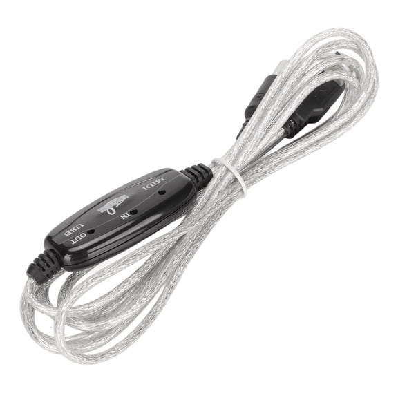 YAHHU MIDI to USB Cable Interface Converter for PC to Synthesizer Music Studio Keyboard 16 Channels Support Windows Mac LED Indicator Approx 78.7 inches / 200 cm 2.2yd Long Wire Adapter