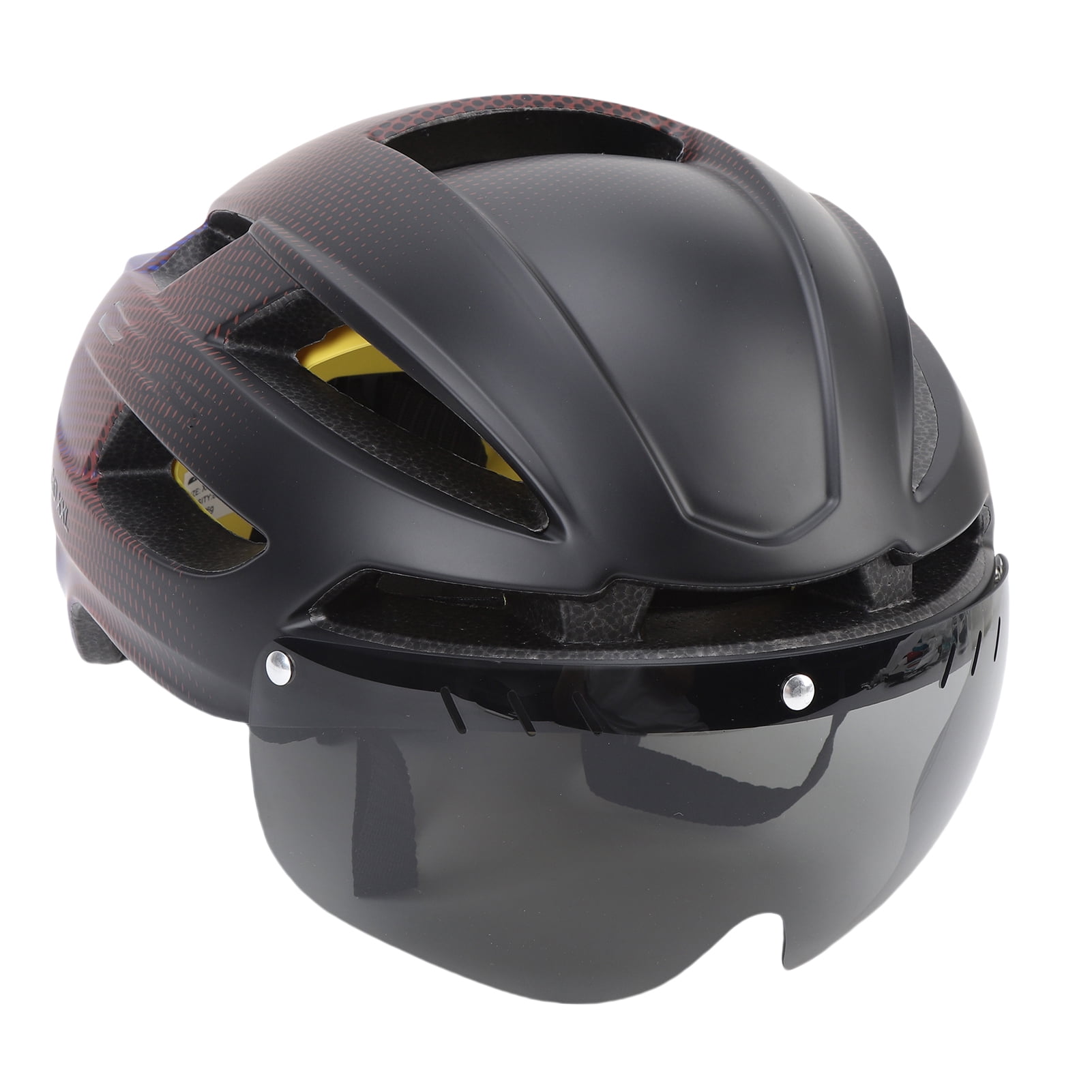 YAHHU MIPS Technology Adult Cycling Bike Helmet with Rechargeable LED Light and Magnetic Goggles for Mountain Road Bicycle Riding Violet Large Size (11.8 inches / 30 cm)
