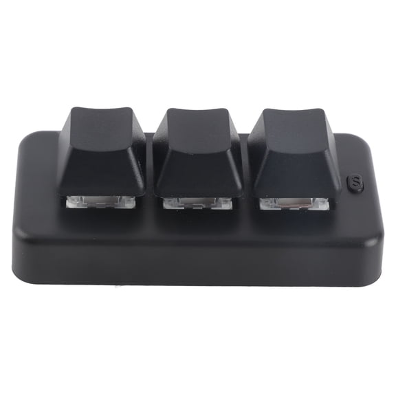 YAHHU MK321U 3 Key Keypad RGB Backlit USB Mini Mechanical Programmable Macro Pad for Computer Black