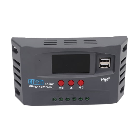 YAHHU MPPT Solar Charge Controller Smart Automatic Adaptation 12V 24V 10Amp Regulator with 5V 2A USB Output for Solar Systems (7.48 inches / 19 cm)