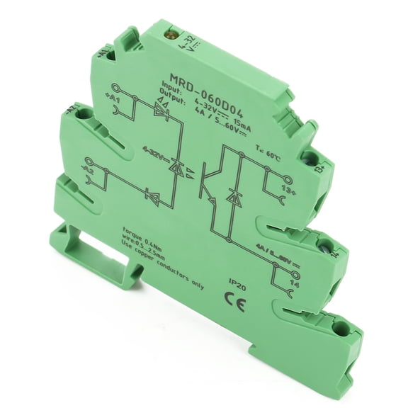 YAHHU MRD-060D4 Ultra Thin PLC Relay Power Amplifier Board DC Solid State Relay Module, 4-32 VDC Input, 1.1 oz / 31 g