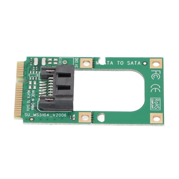 YAHHU MSATA to SATA Adapter Converter Card Mini SATA to 7 Pin SSD Solid State Drive Expansion Card SATA 3.0 Interface PC Adapter with Cables and Screws for Windows OS X Linux