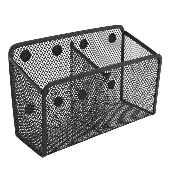 YAHHU Magnetic Metal Mesh Pen & Pencil Cup  Large Capacity,  for Fridge, Whiteboard, Locker