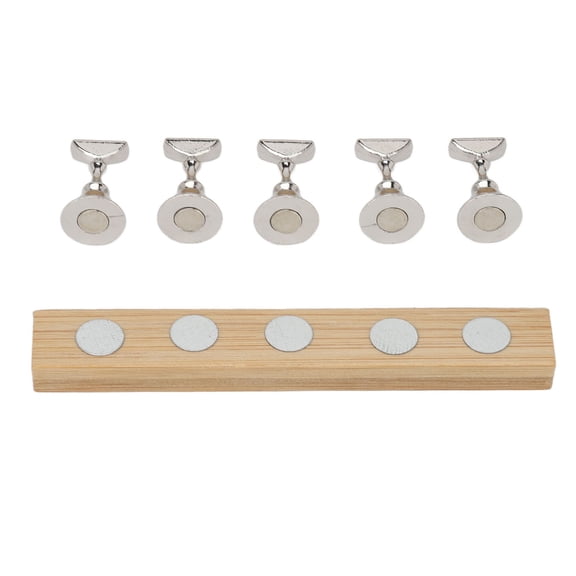 YAHHU Magnetic Nail Display Stand Log Alloy DIY Training Fingernail Display Holder Base for Beauty Salon Professionals and Beginners, Portable Manicure Tool Set, 4.72 inches / 12 cm