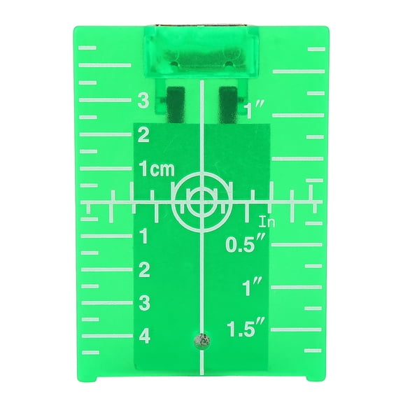 YAHHU Magnetic Target Plate with Leg for Laser Level Meter Cross Line Double Scale Green Color Enhances Laser Lines Points High Visibility 4.1 inches / 10.5 cm Foldable Back Stand For Floor Use