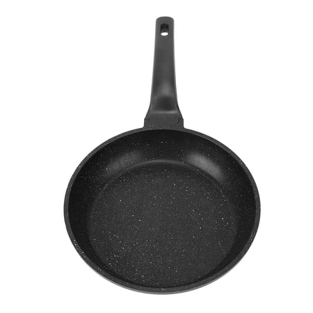 YAHHU Maifanite Nonstick Frying Pan – 12.2” Flat-Bottom Skillet with Heat-Proof Handle, Even Heat Distribution, Low-Oil Cooking, Black