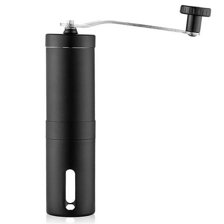 YAHHU Manual Coffee Grinder Portable Hand Stainless Steel Coffee Mill with Adjustable Conical Ceramic Burr Settings for Espresso Drip Coffee Home Office Camping Travel (Silver, 40g / 1.41 oz)