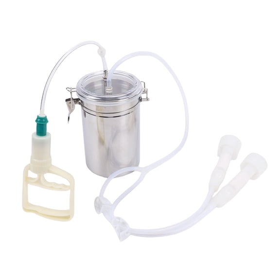 YAHHU Manual Milking Machine 2000ml / 67.6 oz Stainless Steel Portable Milking Kit for Farm, Effort Saving Control, 2 Liters / 0.53 Gallons Capacity, Essential Small Animal Care Tool