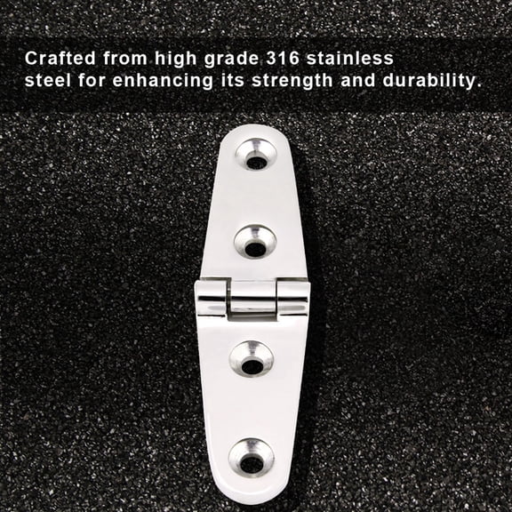YAHHU Marine Boat Cabin Door Stainless Steel Hatch Flush Door Hinge Replacement 103 * 27mm / 4 x 1.1 inches Heavy Duty Corrosion Resistant Boat Accessories Hardware For Compartments