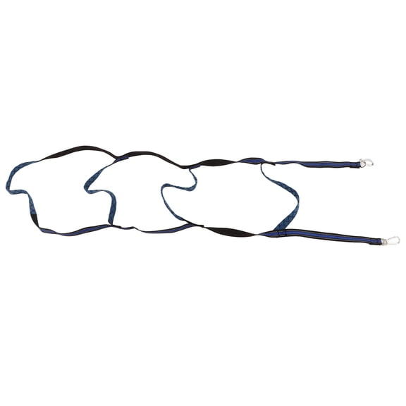 YAHHU Marine Boat Rope Ladder Boarding Steps with Hooks Nylon Blue Portable Foldable for Yachts Kayaks Inflatable Boats 4 Step (11.8 inches / 30 cm) High Strength Access