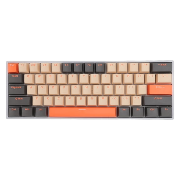YAHHU Mechanical Gaming Keyboard with 61 Keys, RGB Backlight, Red Switches, Wireless Bluetooth and Type-C Wired Connection Modes, Full Key Anti-Ghosting, Double Layer Padding, White Housing