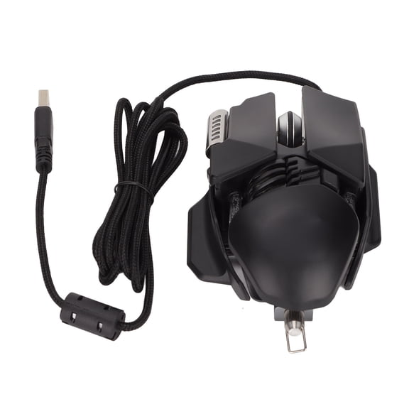 YAHHU Mechanical Gaming Mouse 12800 DPI Ergonomic RGB Wired USB Computer Mouse Black, 7.1 inches / 180 mm Cable[cite: 1]