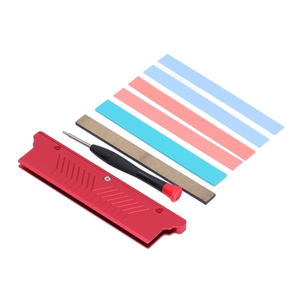 YAHHU Memory RAM Cooler Aluminum Alloy Dual Sided Wide and Narrow Modules Memory Heat Sink for DDR1 DDR2 DDR3 DDR4 ECC Red Desktop Computer Cooling Accessory 6.30 inches / 16.00 cm[cite: 1]