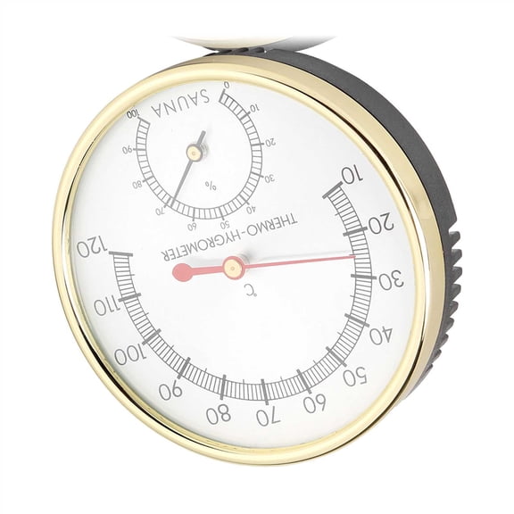 YAHHU Metal Dial Indoor Sauna Room Thermometer Hygrometer 2-in-1 Hygro Thermometer High Precision Moisture Temperature Tracker Accessory (3.9 inches / 10 cm) [cite: 7, 13, 20]