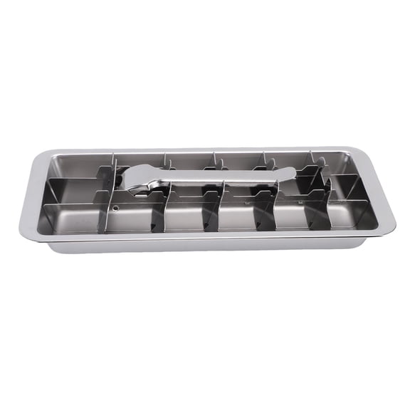 YAHHU Metal Ice Cube Tray 304 Stainless Steel 18 Slot Detachable DIY Mold with Easy Release Handle for Bar Kitchen