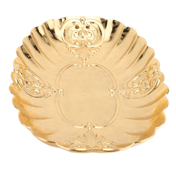 YAHHU Metal Oval Tray Serving Platter for Snacks Pastry Buffet, Large Farmhouse Decorative Centerpiece Dish, 9.84 inches / 25 cm, Silver Finish [cite: 12]