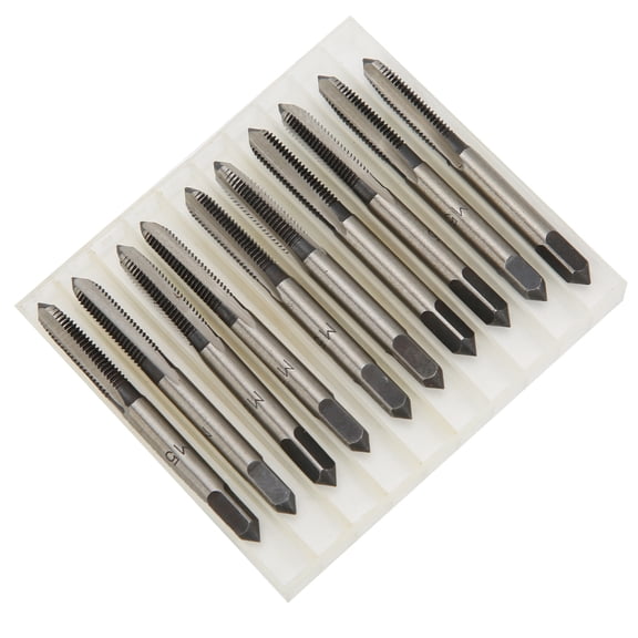 YAHHU Metric M5 Carbon Steel Screw Thread Tap Drill Set, Straight Flute Hand Taps for Industrial Maintenance, 10-Piece (8.0 x 7.0 x 1.0 inches / 20.32 x 17.78 x 2.54 cm)