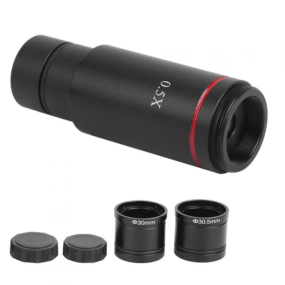 YAHHU Microscope Camera Adapter 0.5X C-Mount with 23.2mm to 30mm and 30.5mm Ring Adapters for Biological and Stereo Microscopes