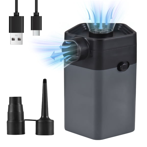 YAHHU Mini Air Pump Cordless Rechargeable Handheld Air Mattress Pump, Black