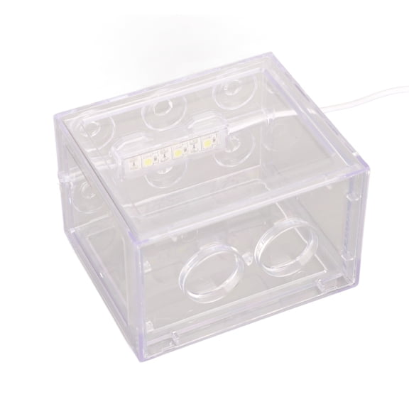 YAHHU Mini Aquarium USB LED Light Desktop Betta Fish Tank Small Acrylic Office Fish Bowl Box Decoration Transparent