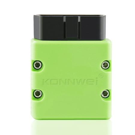 YAHHU Mini BT 5.0 Wireless OBD-II Car Auto Diagnostic Scan Tool and Engine Fault Detector, Automotive Code Reader Scanner for iOS & Android - Green, 4.72 inches / 12 cm