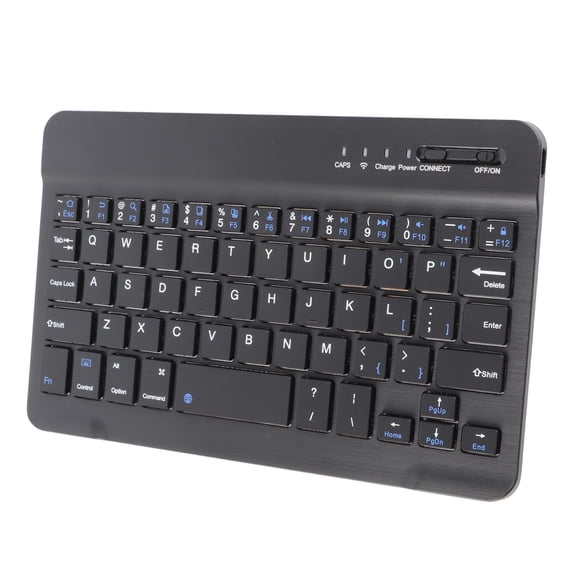 YAHHU Mini Bluetooth Keyboard, 7-Inch Portable 59-Key Wireless Computer Accessory for Tablets, Built-in Battery, Black