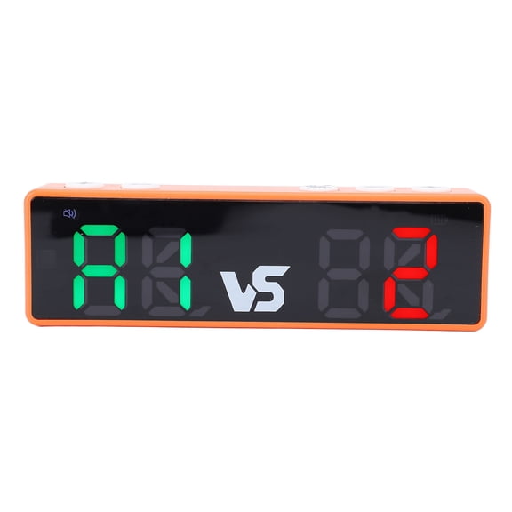 YAHHU Mini Digital Scoreboard 4 Digits Bright LED Screen Loud Buzzer Rechargeable Portable Electronic Score Keeper for Tabletop Games (6.3 inches / 16.0 cm)